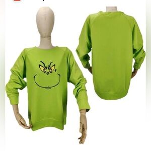 Grinch Sweatshirt Crewneck Sweatshirt , women size XXL,Ugly Christmas Sweater